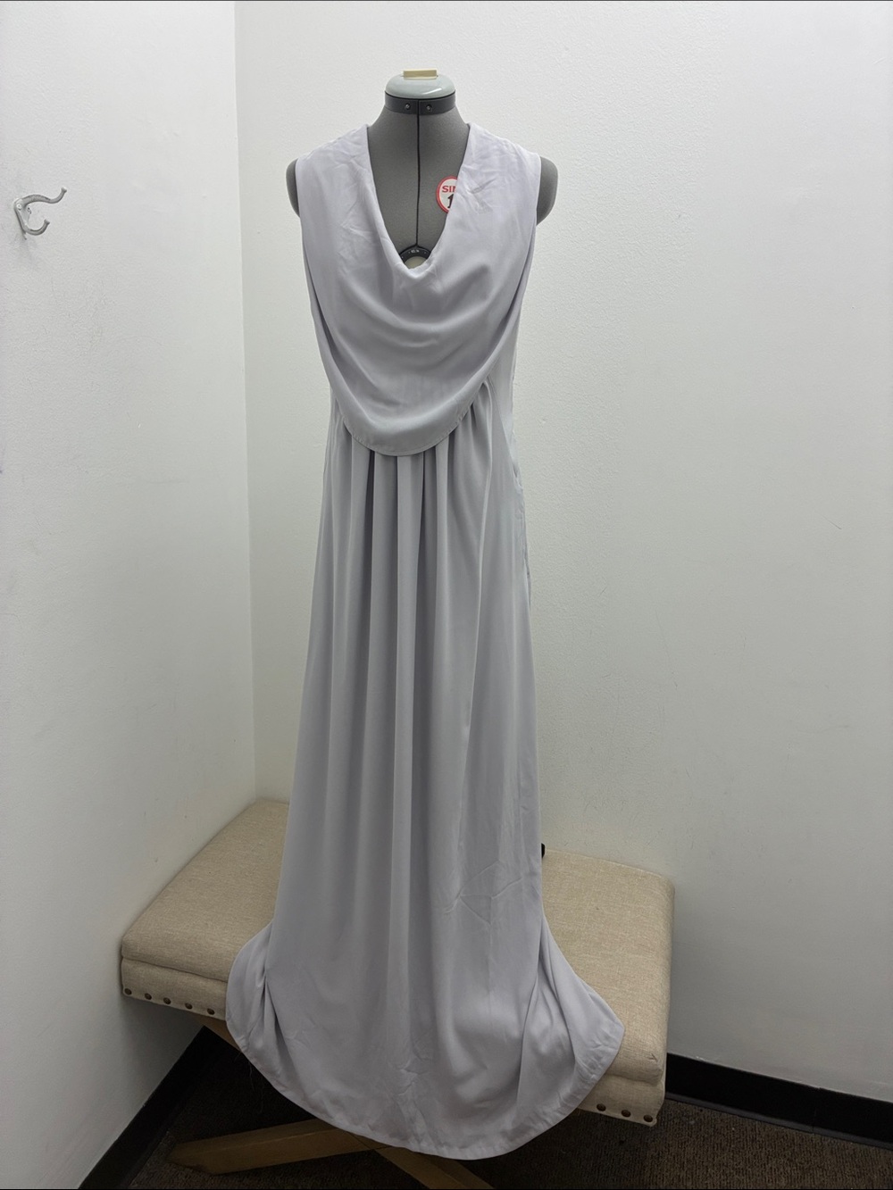 ASOS Maternity Light Gray Cowl Neck Maxi Dress